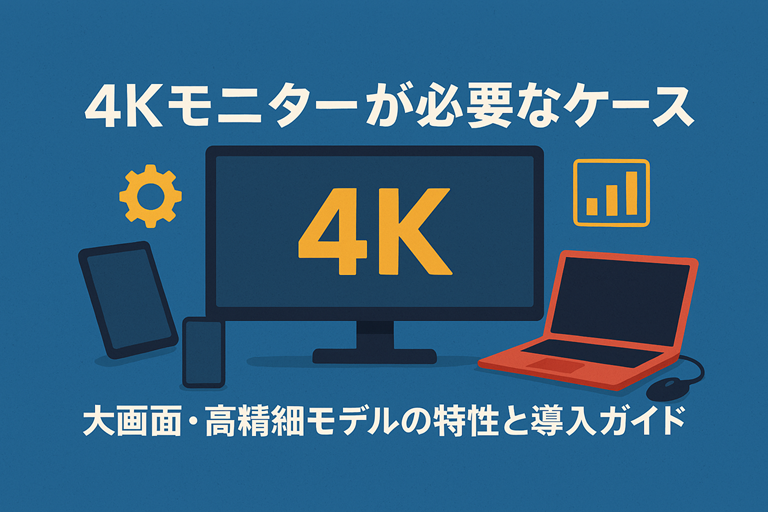 4Kモニターが必要なケース：大画面・高精細モデルの特性と導入ガイド